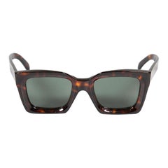 Céline Occhiali da sole larghi tartarugati marroni Céline Occhiali da sole larghi tartarugati marroni