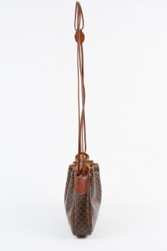Celine Brown Triomphe Monogram Shoulder Bag