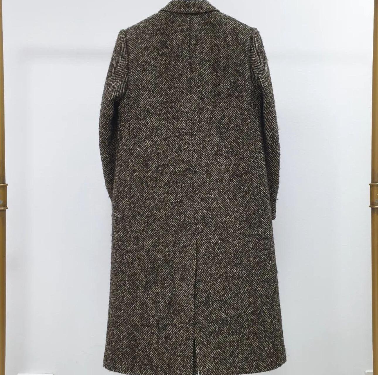 Celine Brown Wool Coat   In Excellent Condition For Sale In Krakow, PL