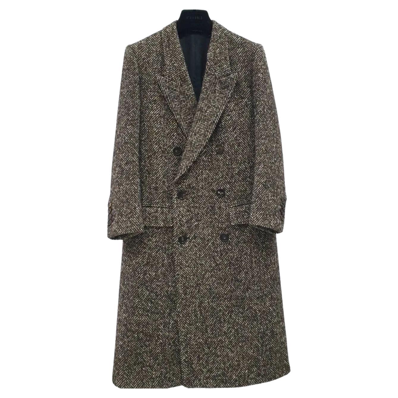 Celine Brown Wool Coat   For Sale