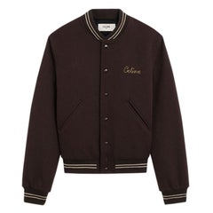 Celine Brown Wool Teddy College Jacket - Size US 0-2