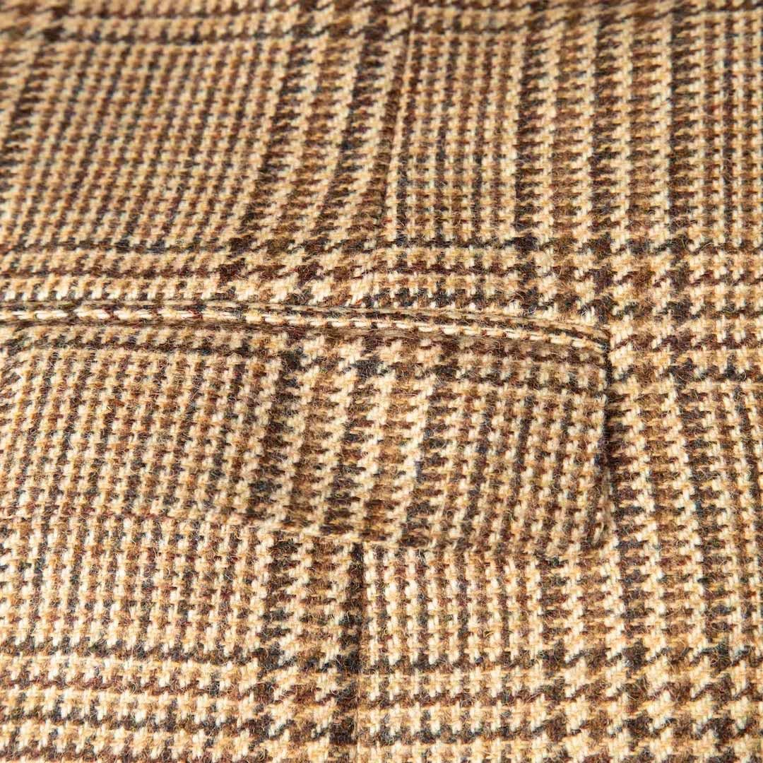 Céline Braun Wolle Tweed karierten Blazer Größe XL im Zustand „Gut“ in London, GB