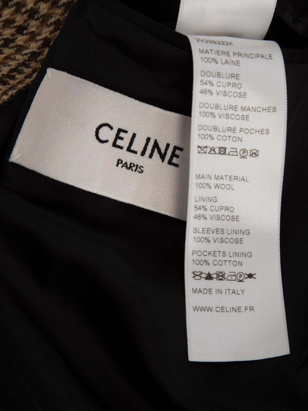 Céline Braun Wolle Tweed karierten Blazer Größe XL 1