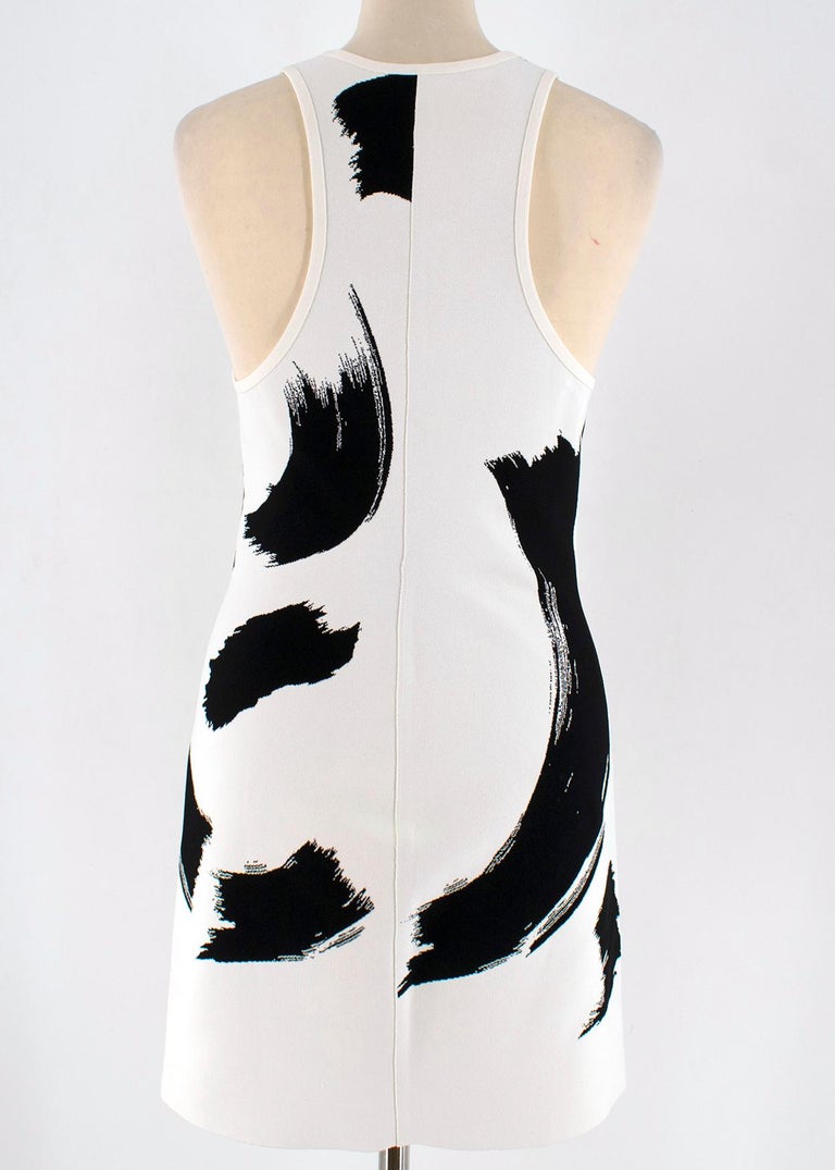 Celine Brush Stroke Jacquard Knit Mini Dress SIZE S