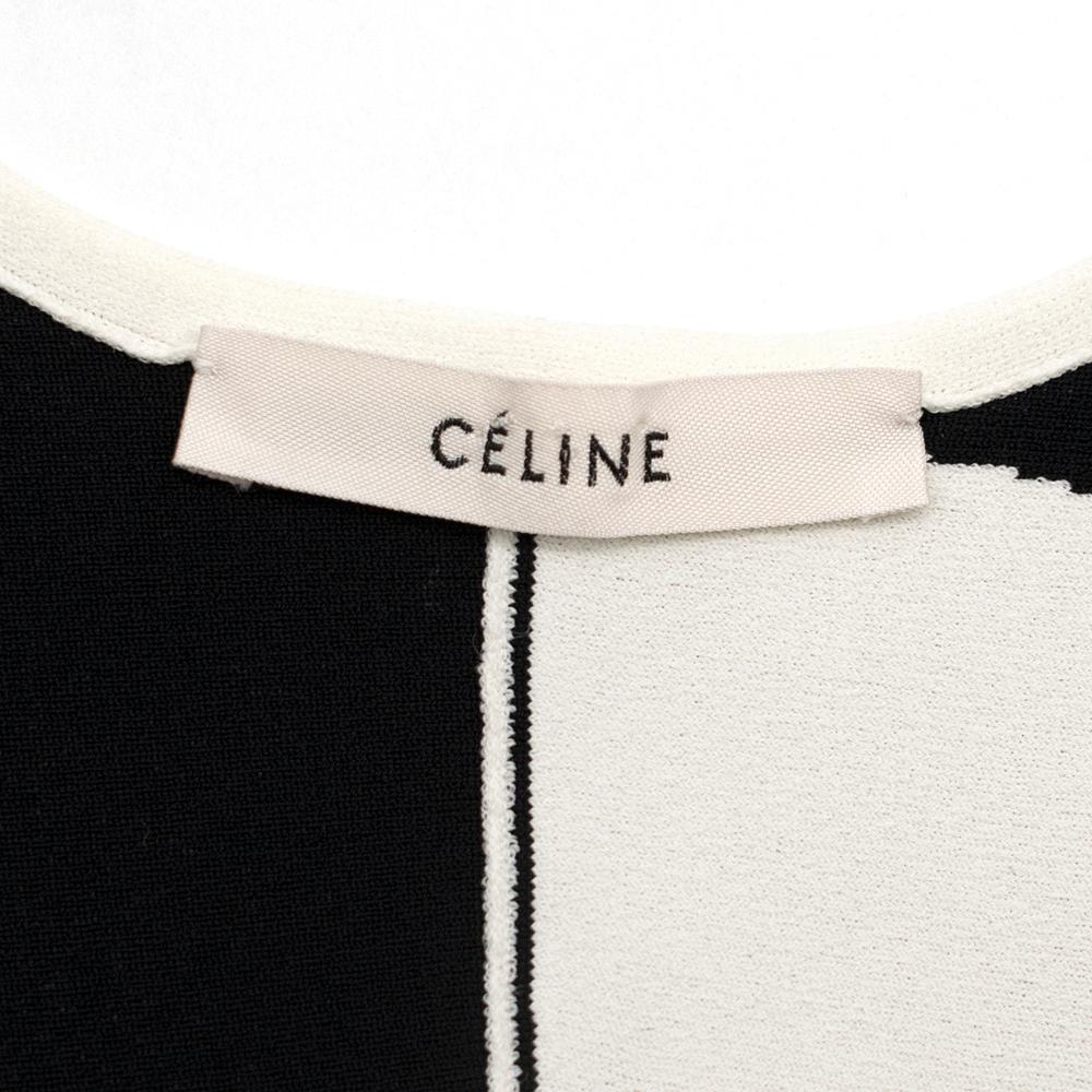 Celine Brush Stroke Jacquard Knit Mini Dress SIZE S In Good Condition In London, GB