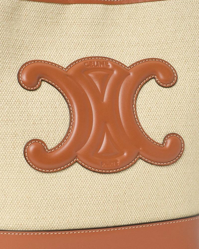 Celine Bucket Cuir Triomphe Small Canvas Leather 5