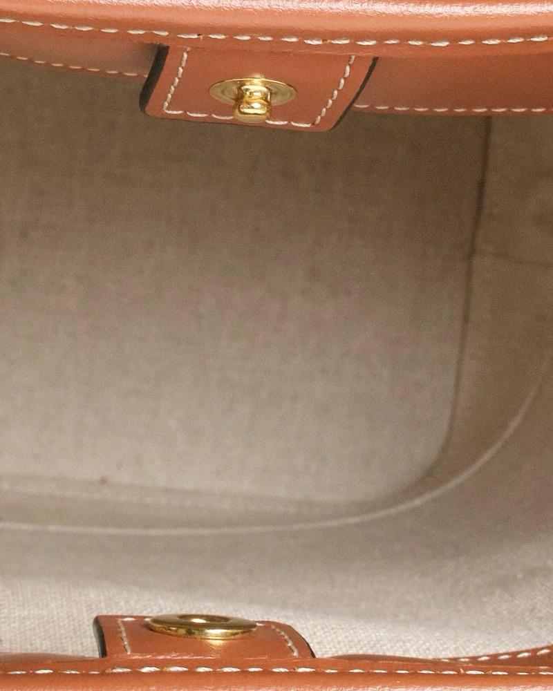 Celine Bucket Cuir Triomphe Small Canvas Leather 8