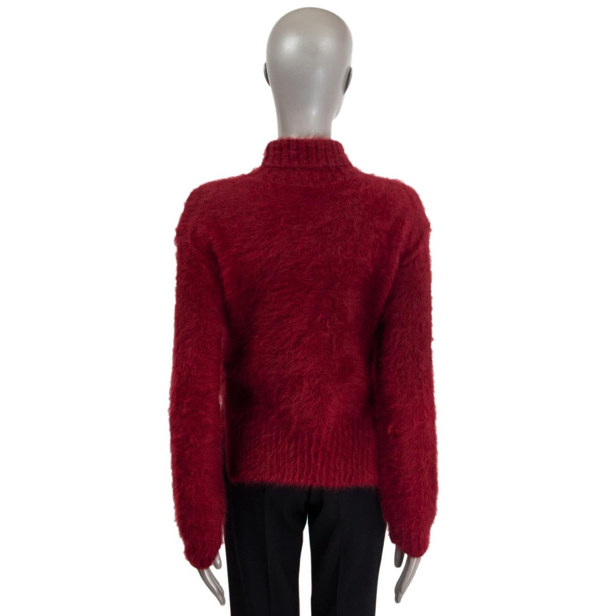 red angora sweater