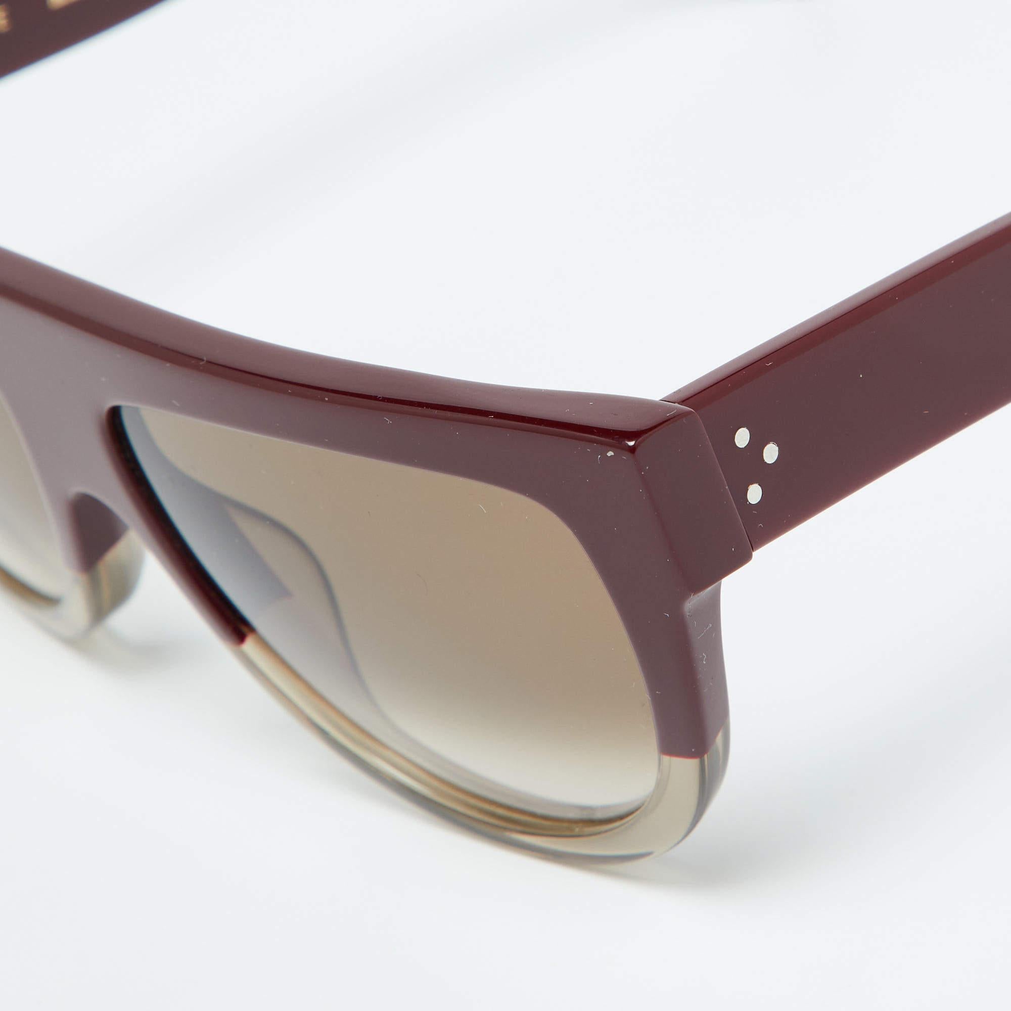 Profitez des journées ensoleillées avec style tout en protégeant vos yeux grâce à ces lunettes de soleil Celine. La paire est dotée d'une monture élégante et de verres de haute qualité.