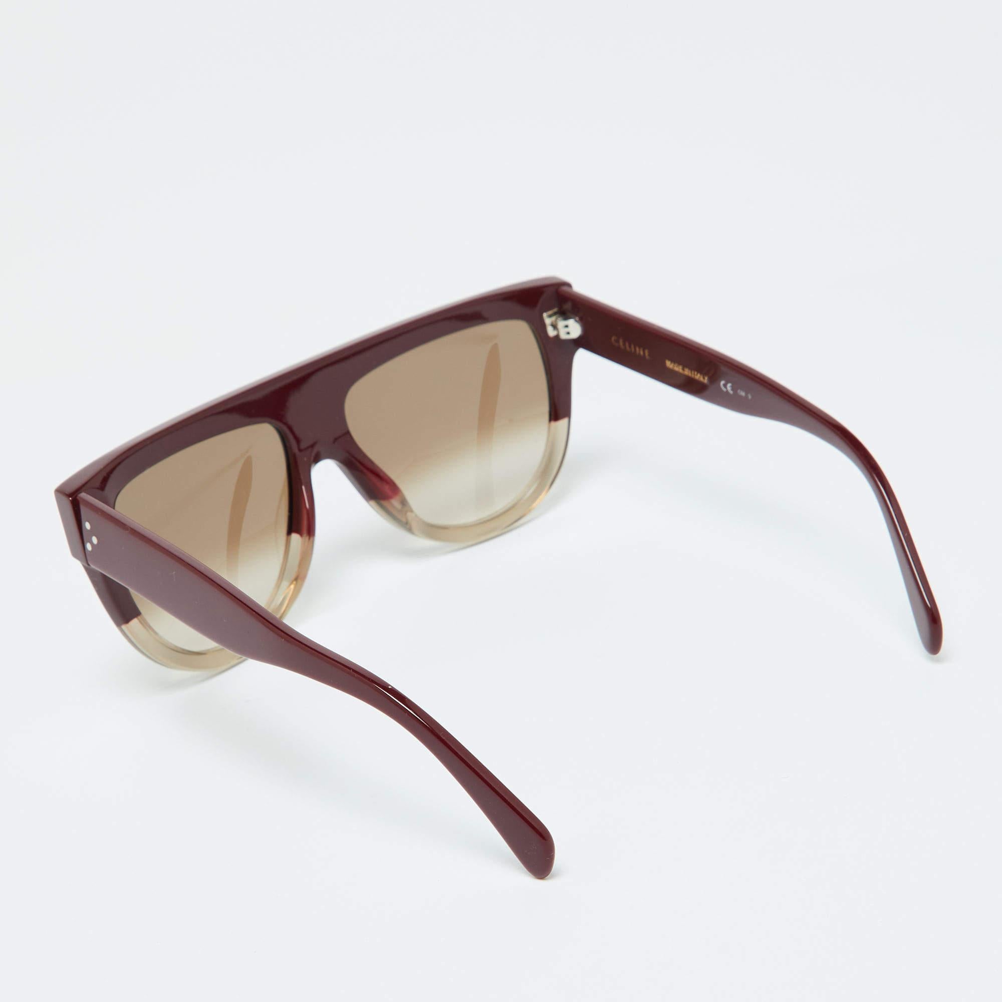 Marron Lunettes de soleil Celine Burgundy/Brown Gradient CL 41026/S Shadow