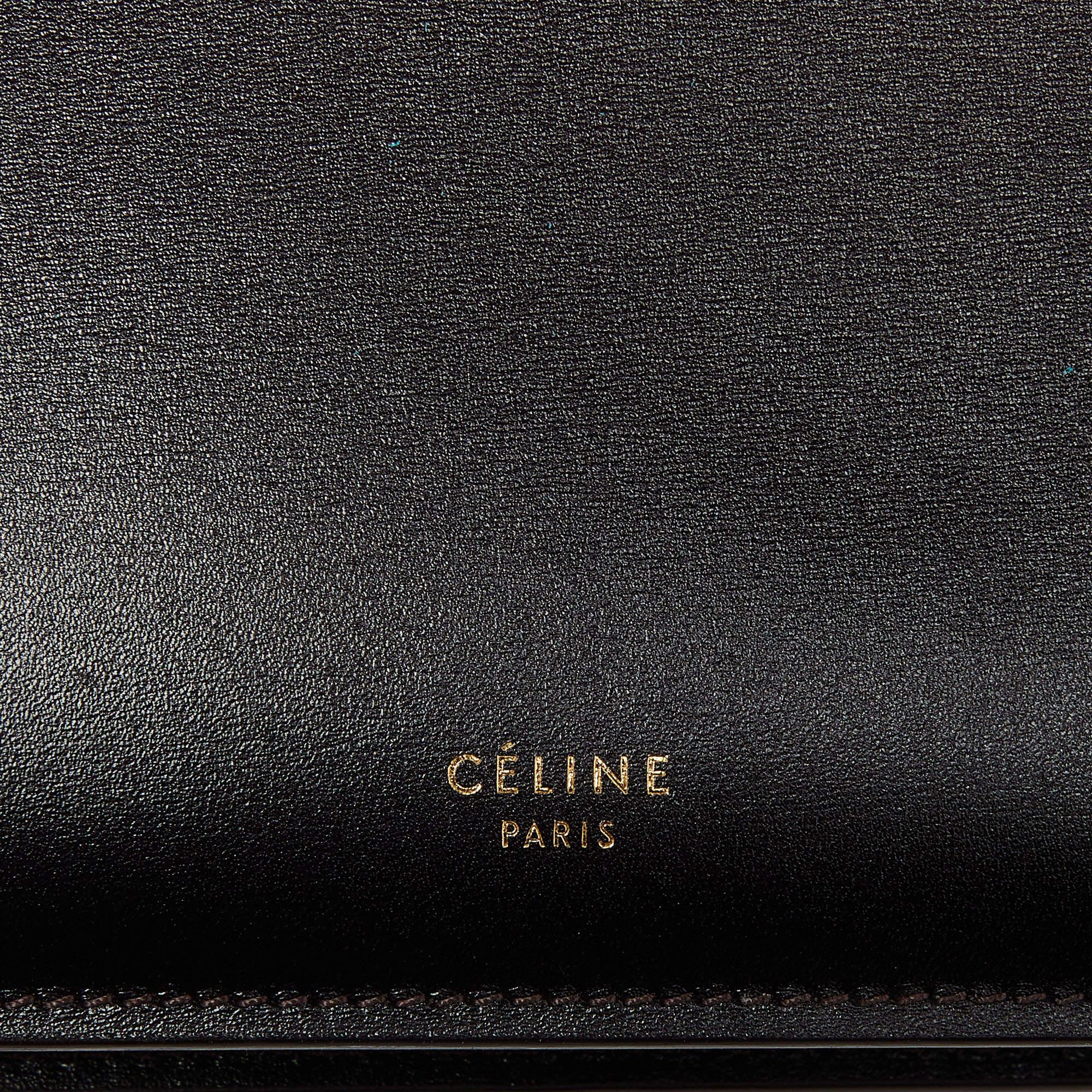 Celine Burgundy Leather Frame Top Handle Bag 9