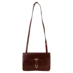 Vintage Céline Burgundy Leather Handbag 