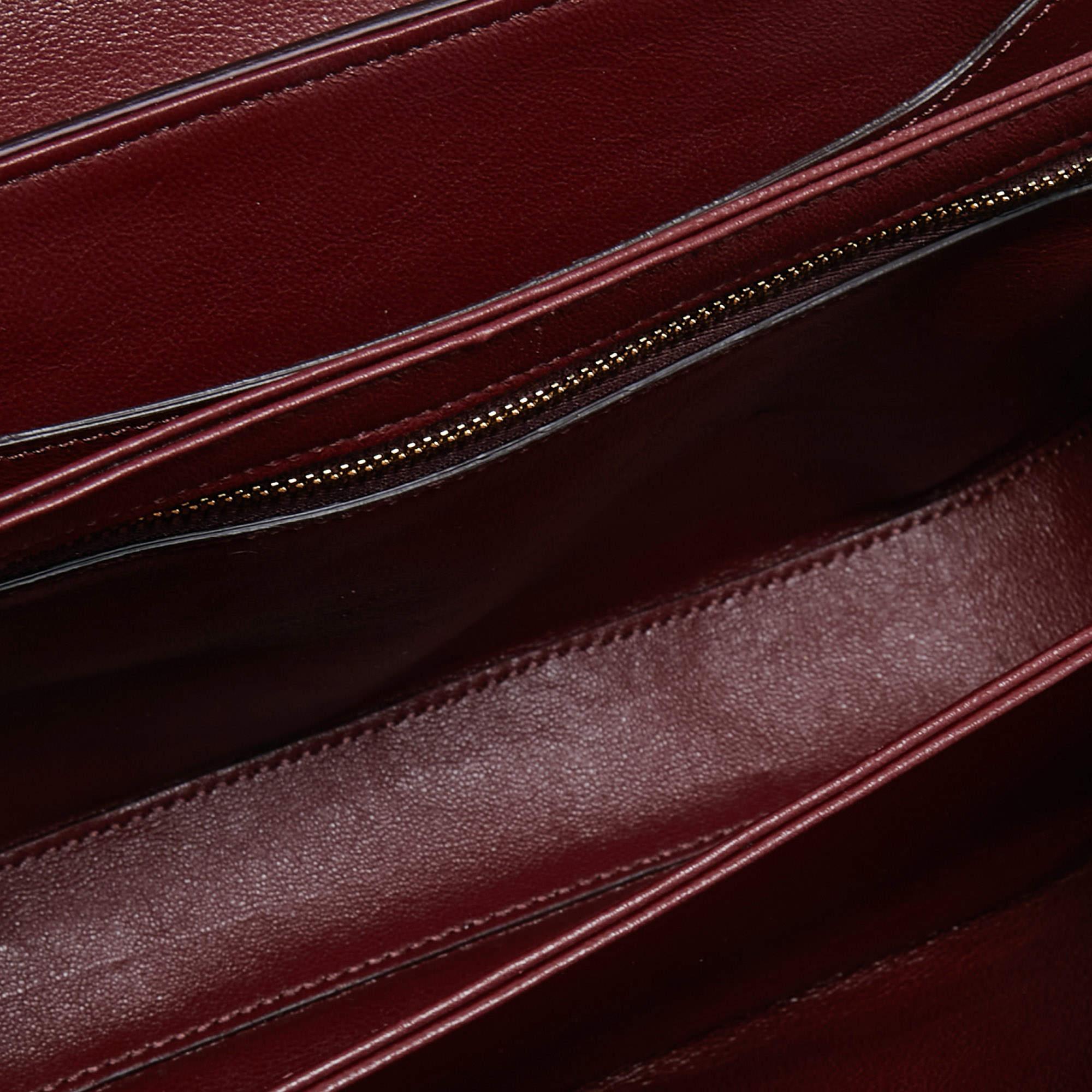 Celine Burgundy Leather Medium C Shoulder Bag 3