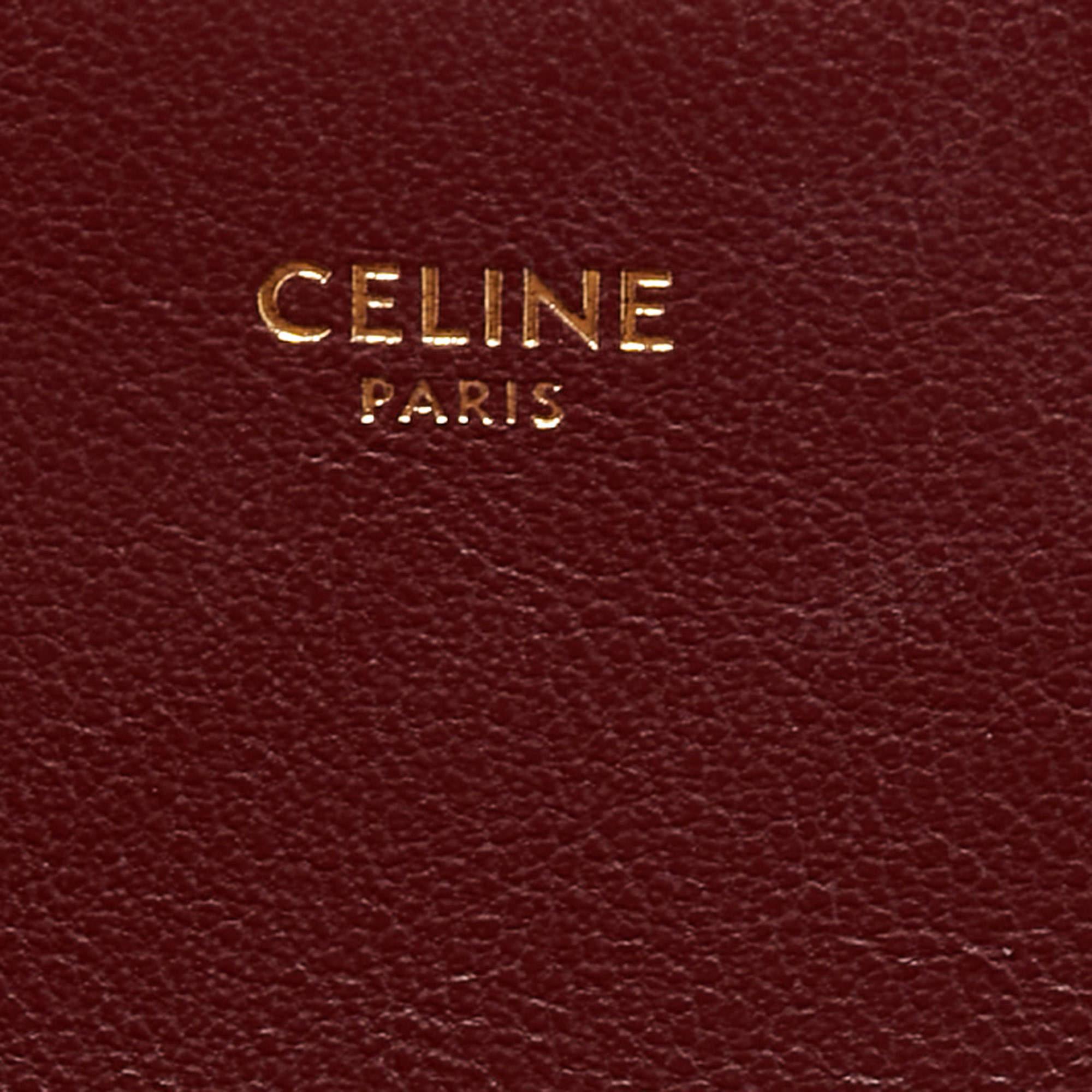 Celine Burgundy Leather Medium C Shoulder Bag 4