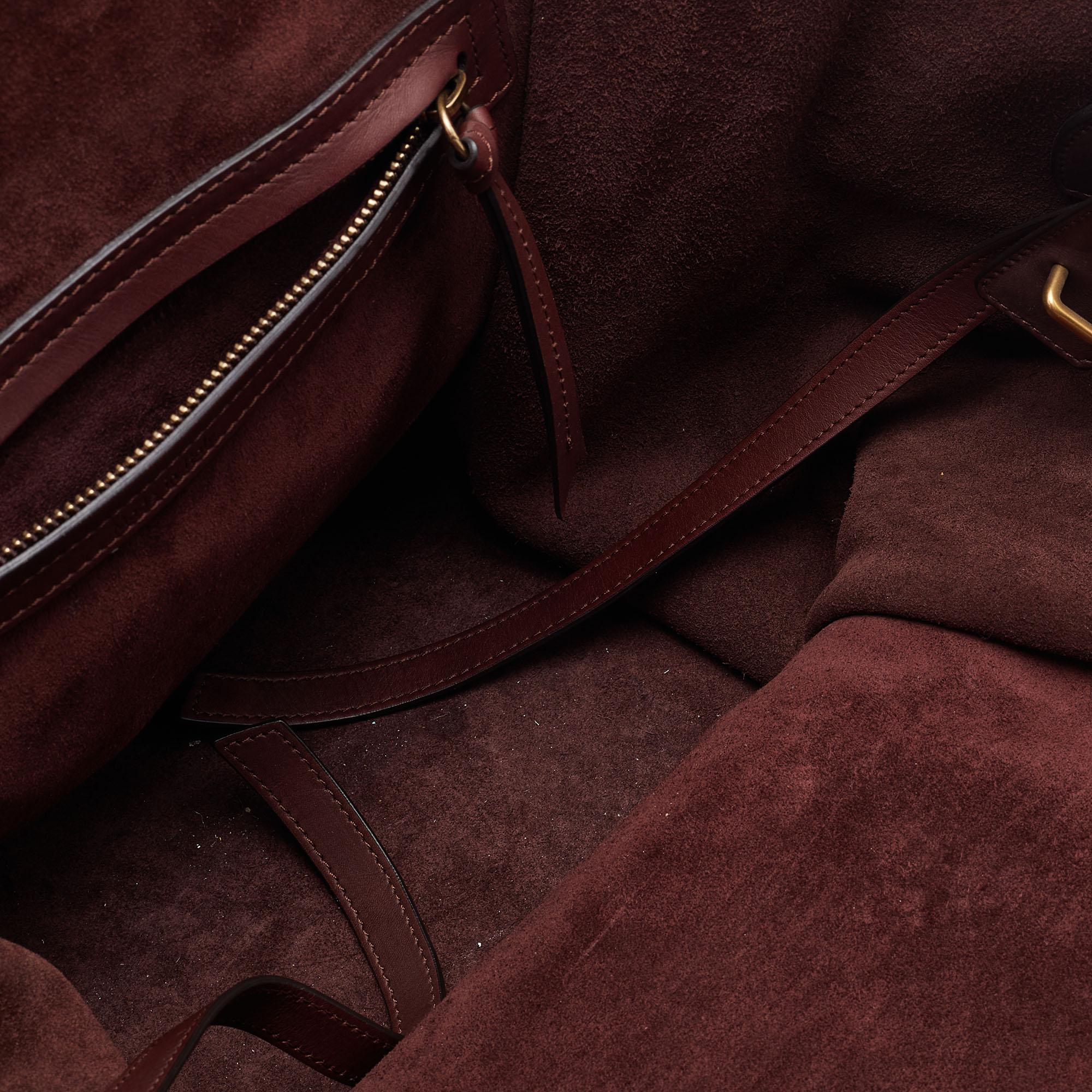 Celine Burgundy Leather Medium Phantom Luggage Tote 7