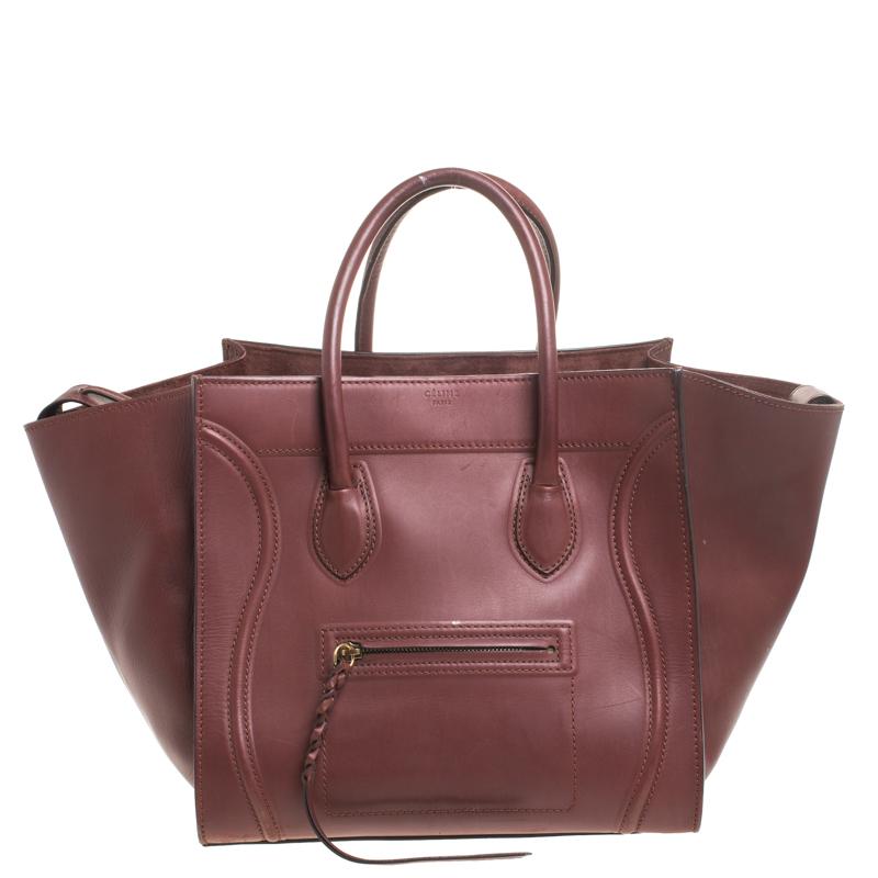 celine luggage burgundy