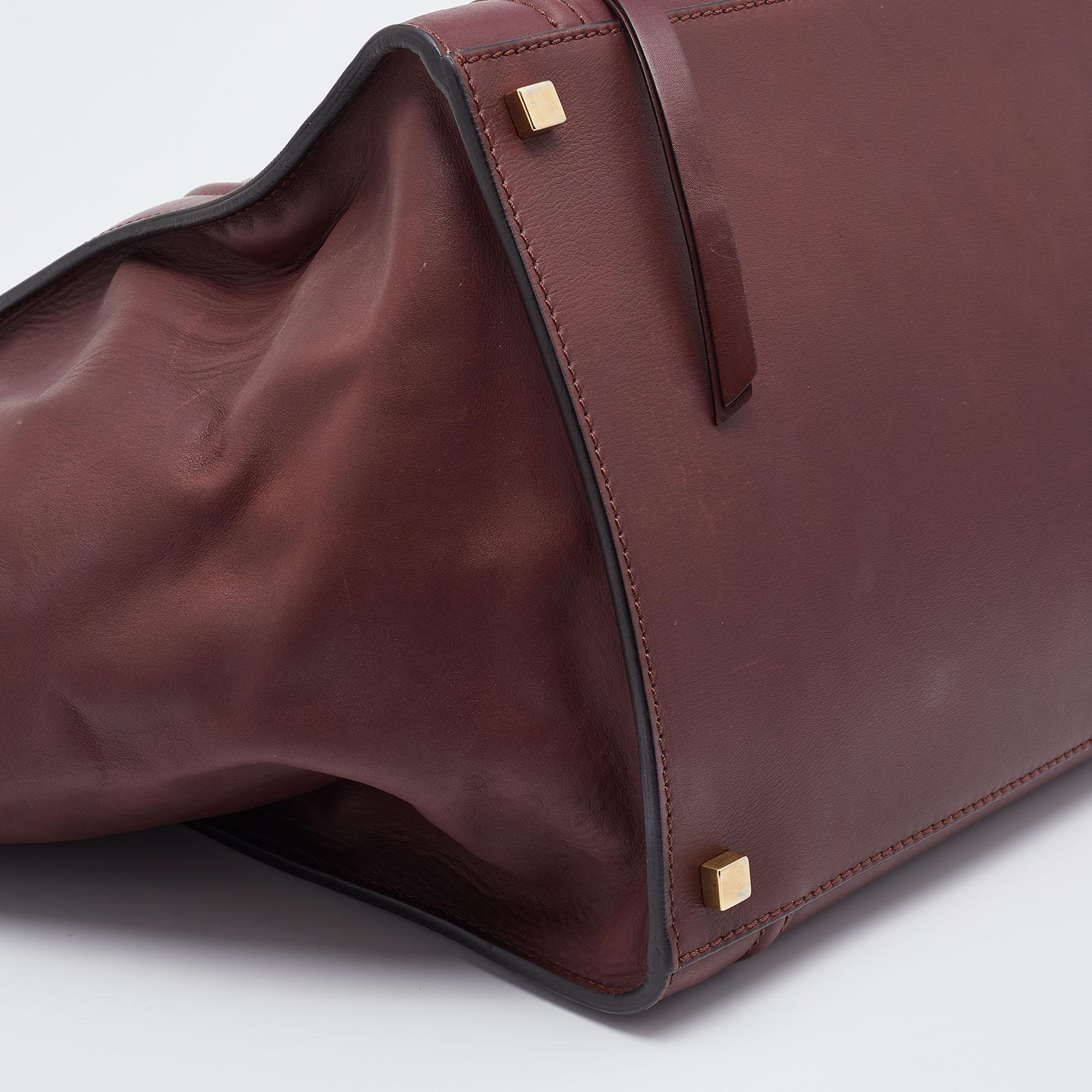 Celine Burgundy Leather Medium Phantom Luggage Tote 1