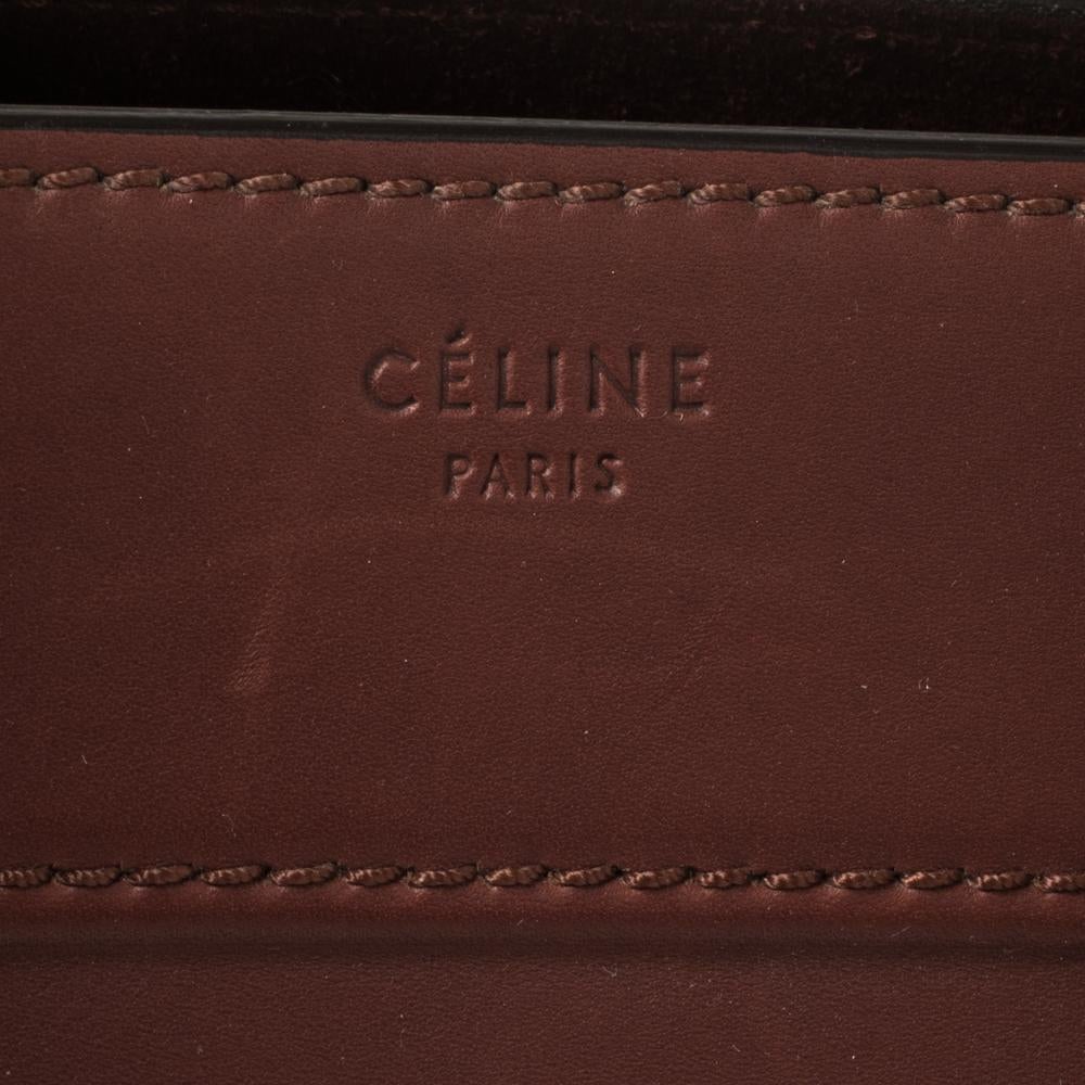 Celine Burgundy Leather Medium Phantom Luggage Tote 4