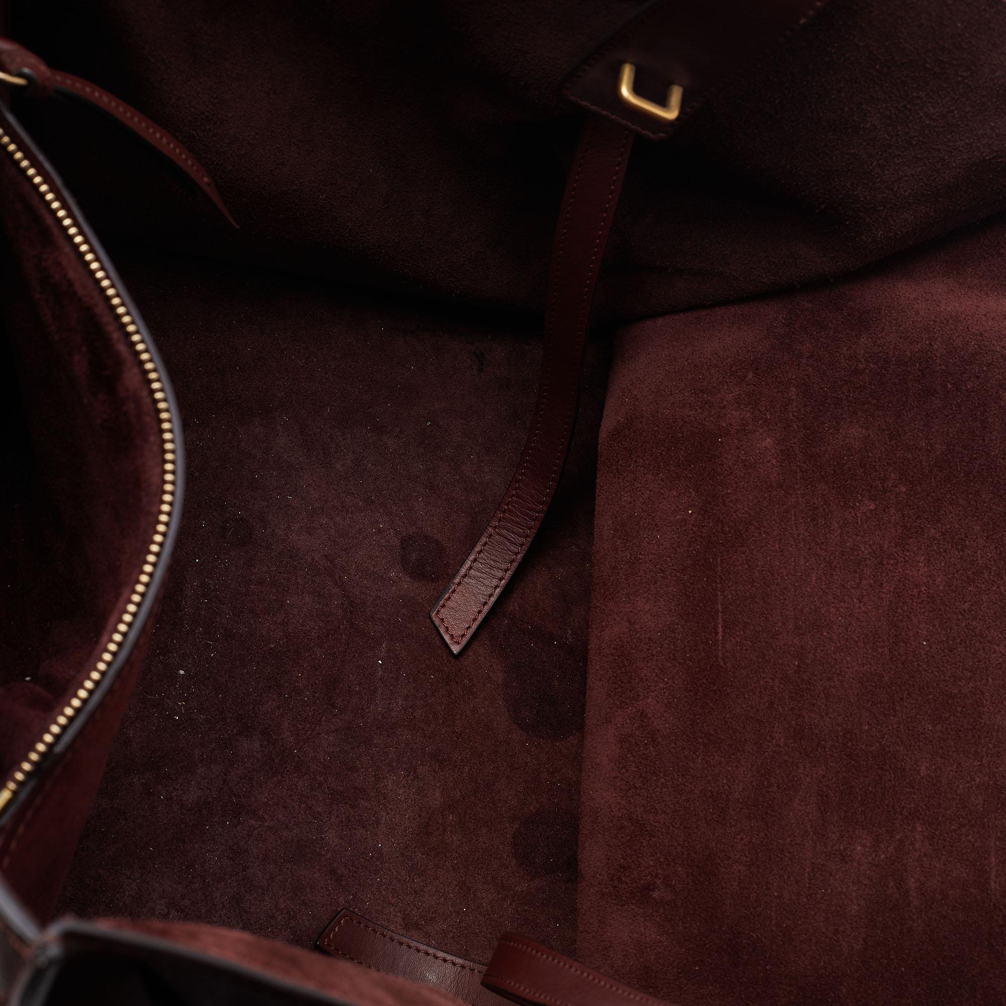Celine Burgundy Leather Medium Phantom Luggage Tote 5