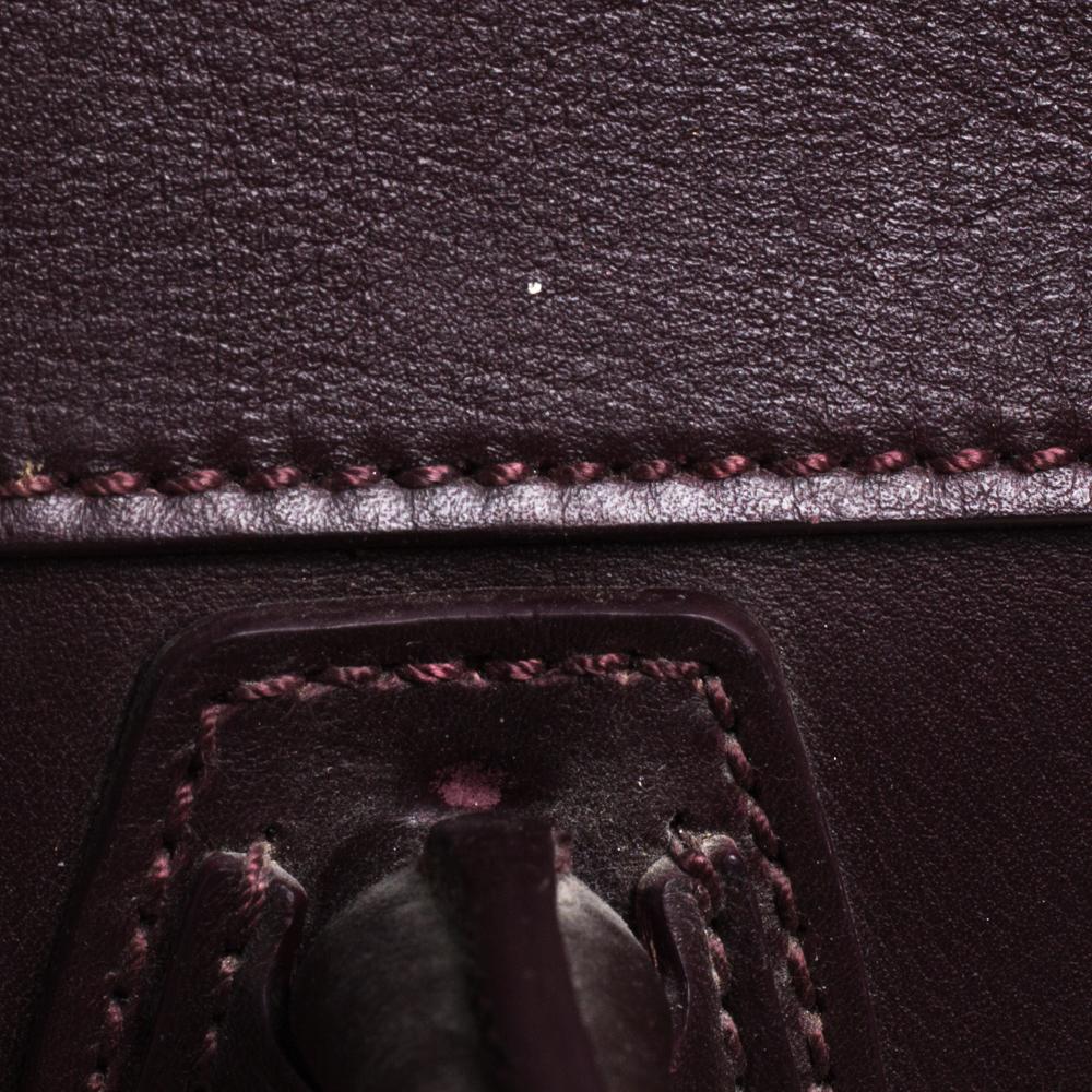 Celine Burgundy Leather Mini Luggage Tote 1