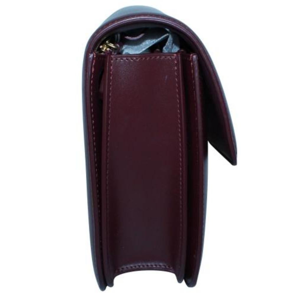 celine burgundy box bag