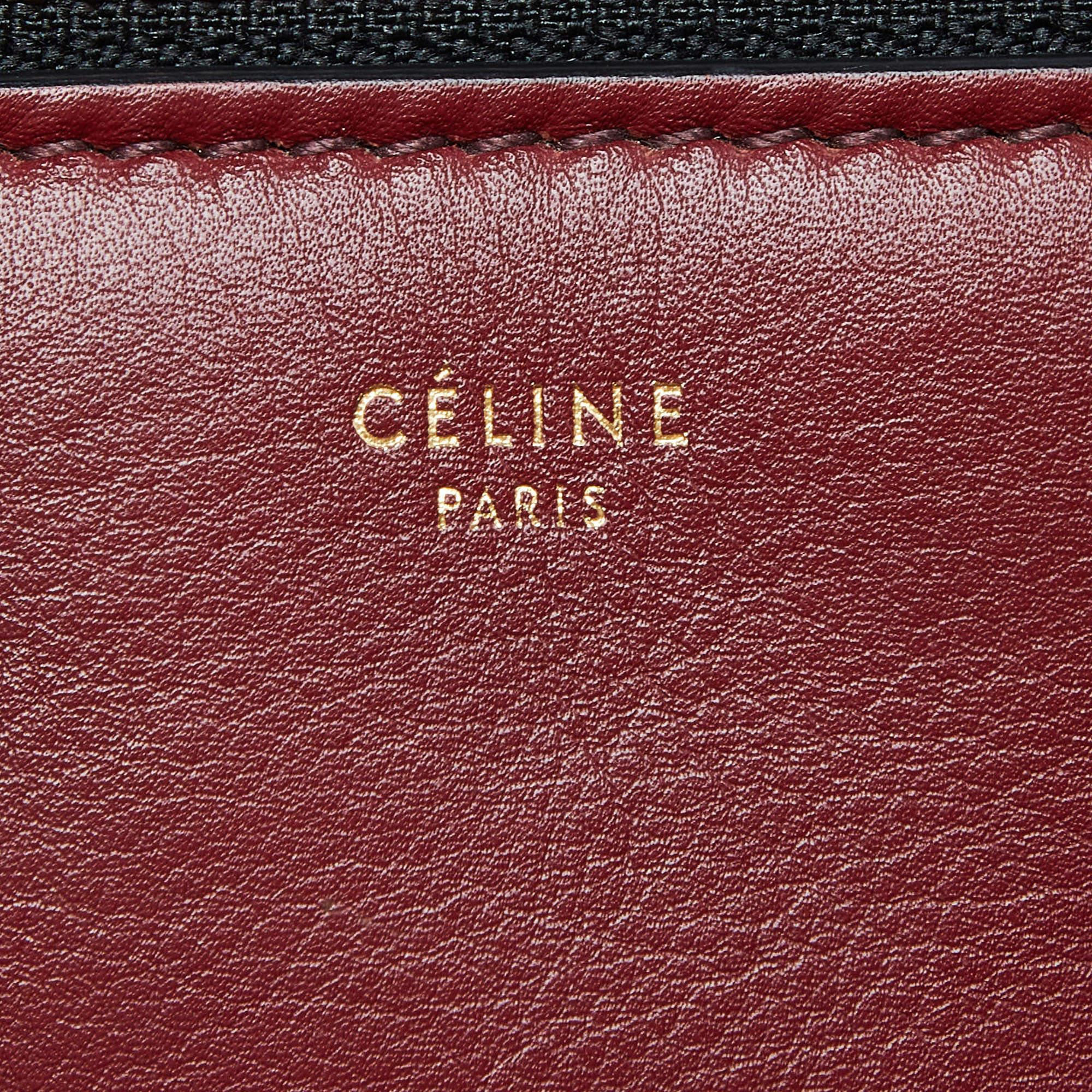Celine Burgundy/Red Leather Large Edge Top Handle Bag 3