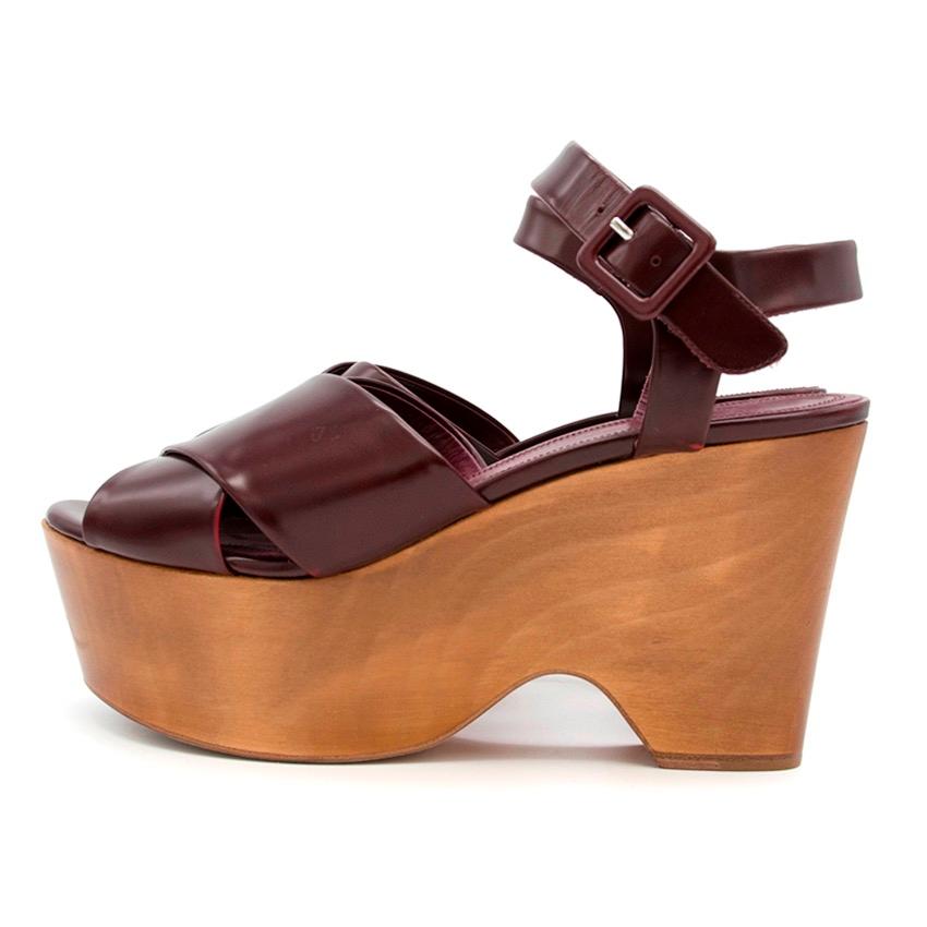 burgandy wedges