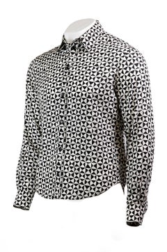 CELINE BY HEDI SLIMANE 70's Inspired Monochrome Shirt