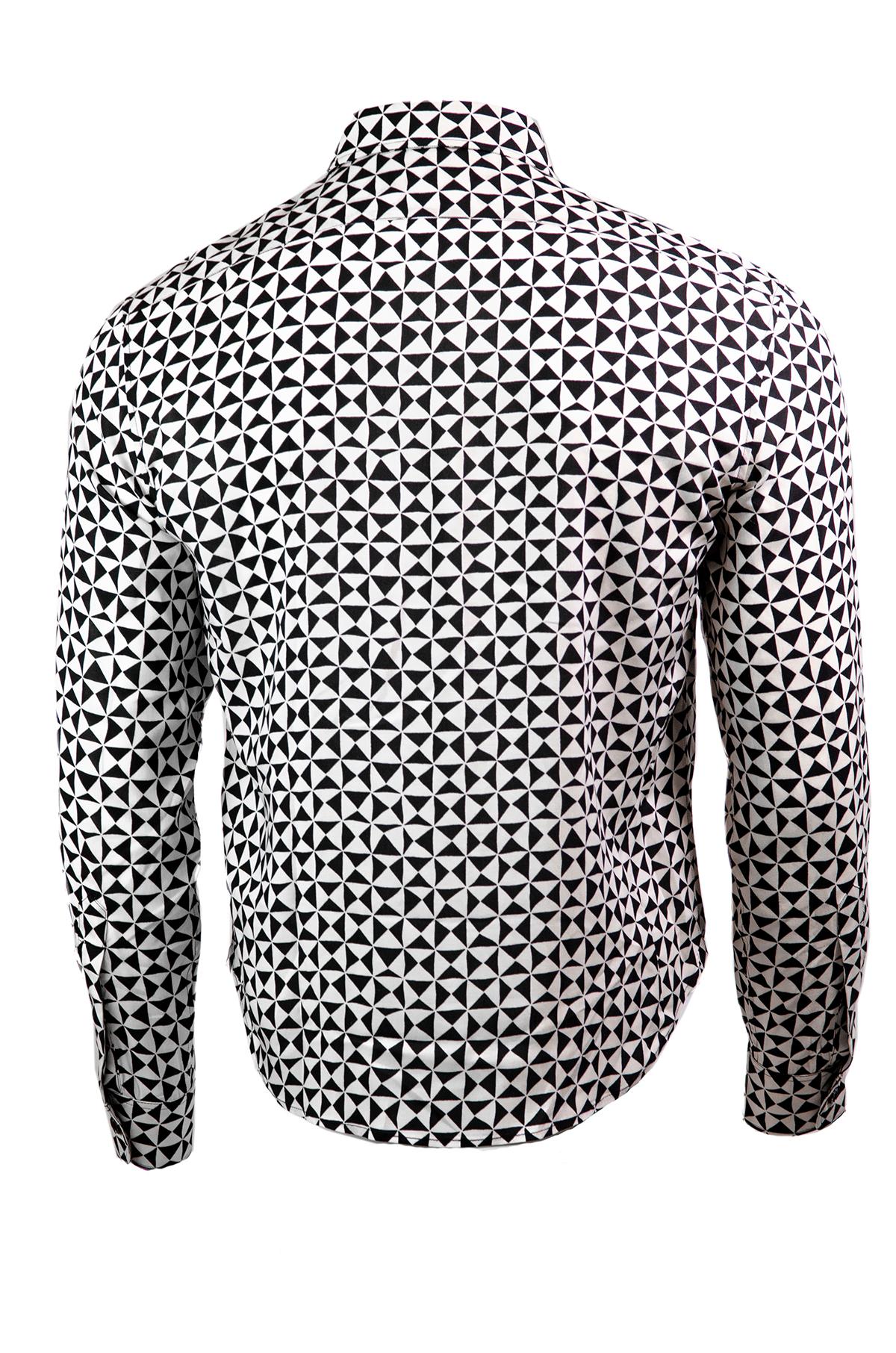 Gray CELINE BY HEDI SLIMANE 70's Inspired Monochrome Shirt For Sale