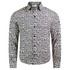 Vintage CELINE BY HEDI SLIMANE 70's Inspired Monochrome Shirt
