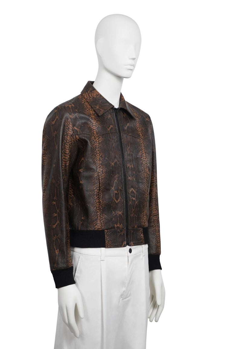 CELINE BY HEDI SLIMANE F/W 2019 Runway Leather Jacket at 1stDibs