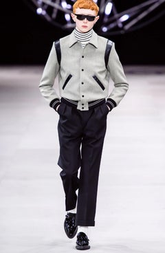 CELINE By HEDI SLIMANE F/W 2019 "Unlock Your Fantasies" Grey Wool Jacket