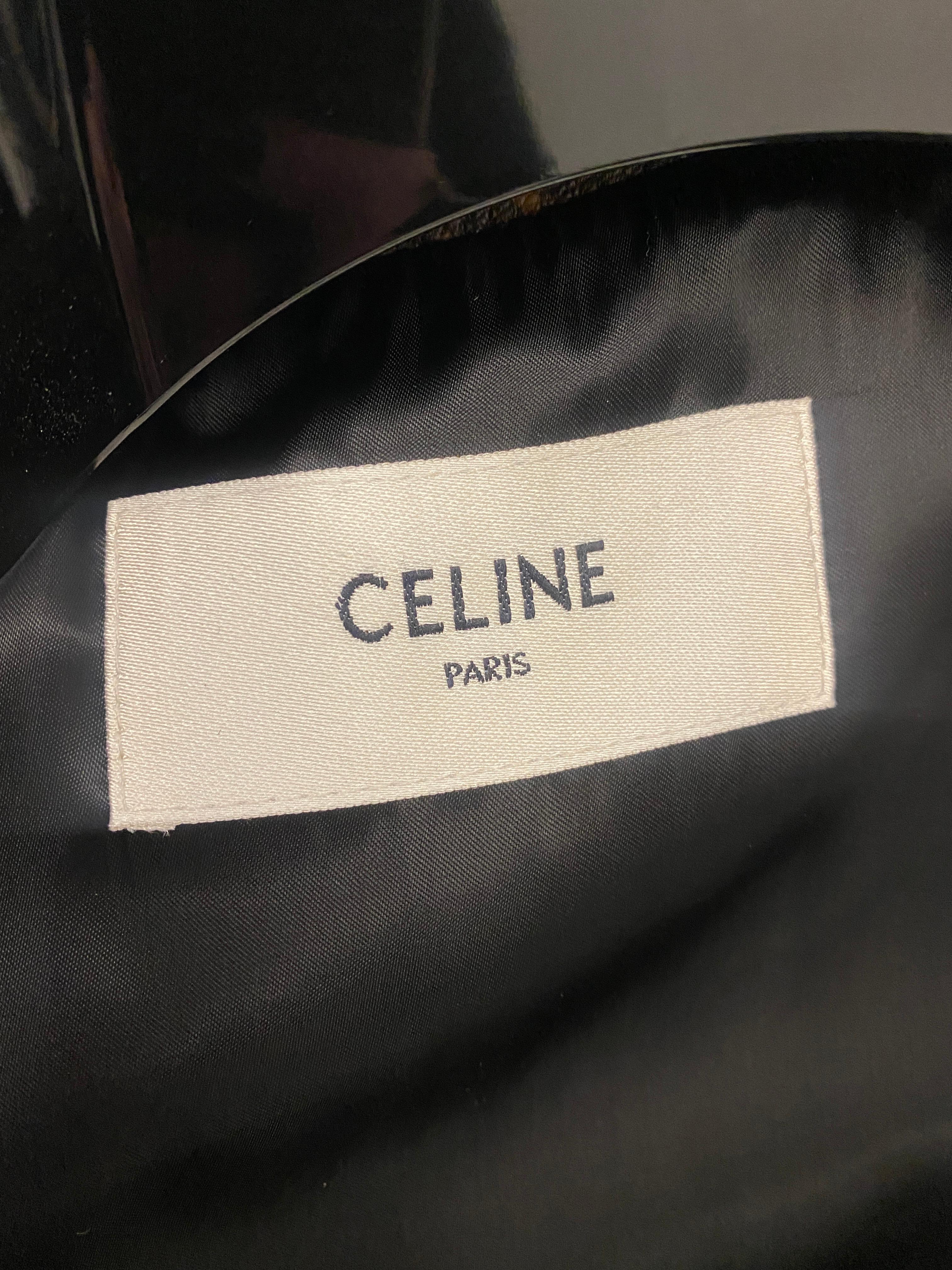 CELINE BY HEDI SLIMANE Rare veste de défilé en cuir imprimé peau de serpent F/W2019 en vente 3