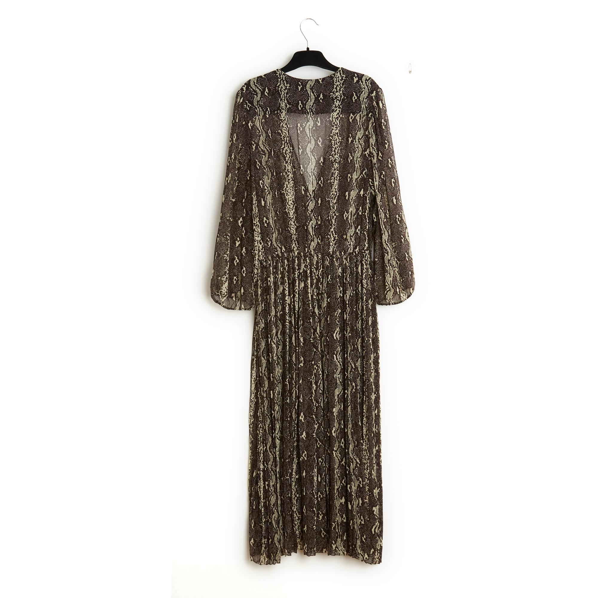Celine by Hedi Slimane FW2019 Robe maxi FR40 Silk Python Maxi Dress US10 Céline 1