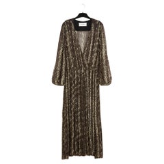Celine by Hedi Slimane FW2019 Robe maxi FR40 Silk Python Maxi Dress US10 Céline