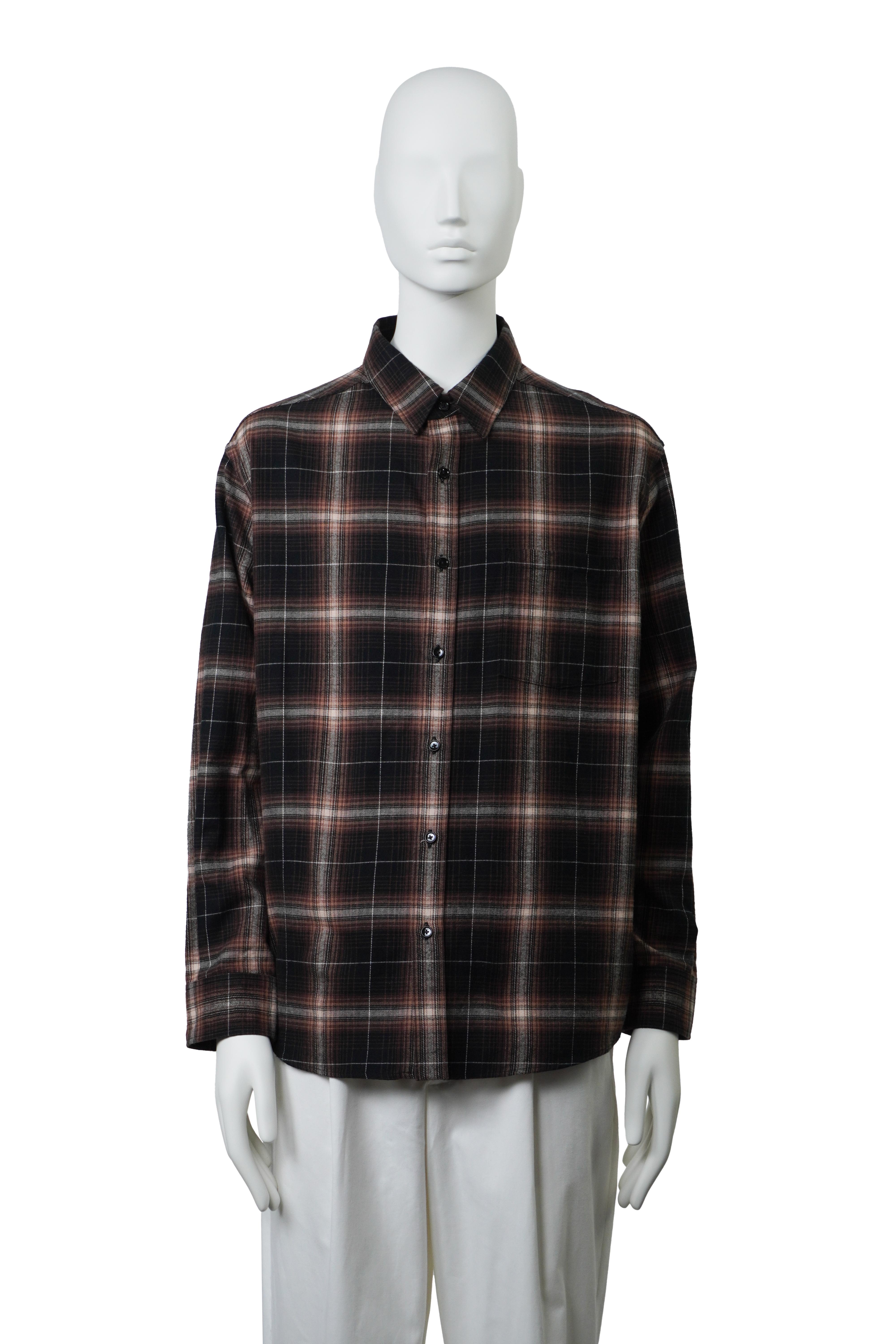 CELINE By HEDI SLIMANE Camisa de cuadros oversize 39 en venta 1