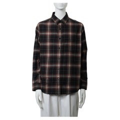CELINE By HEDI SLIMANE Oversized Plaid Shirt 39