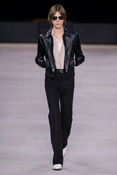 CELINE BY HEDI SLIMANE S/S 2020 Runway Leather Jacket