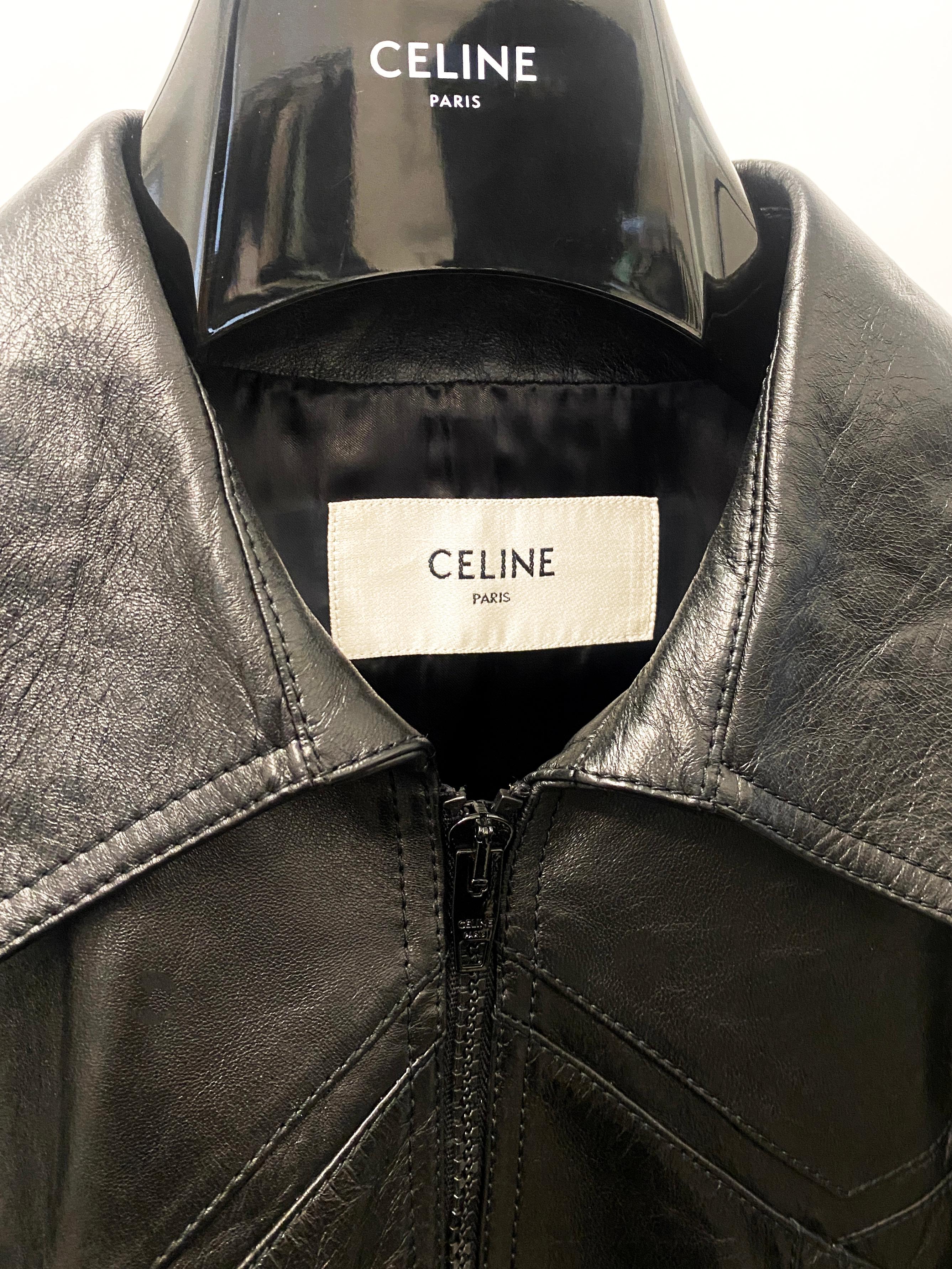 CELINE BY HEDI SLIMANE S/S 2020 Runway Leather Jacket 2