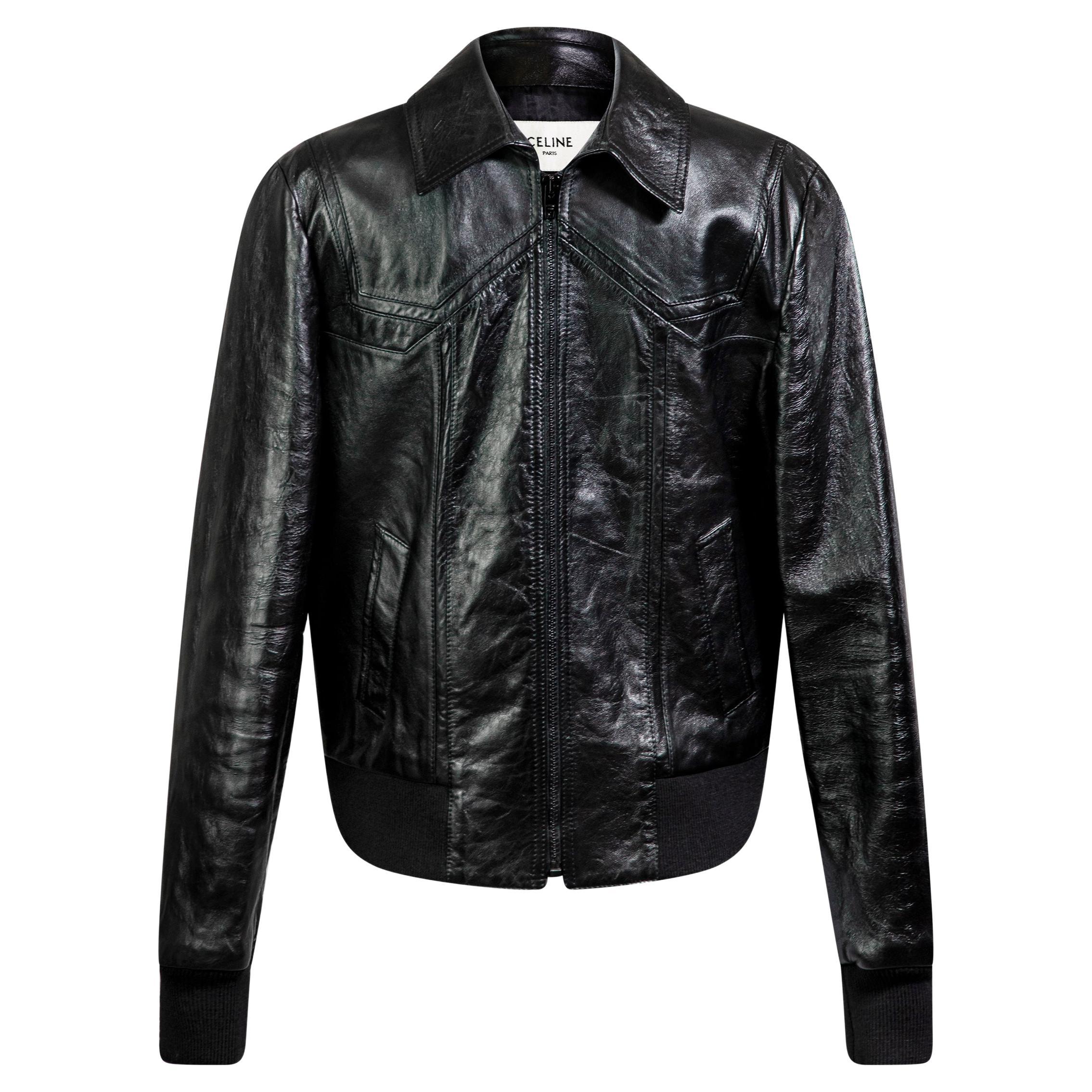 CELINE BY HEDI SLIMANE S/S 2020 Runway Leather Jacket
