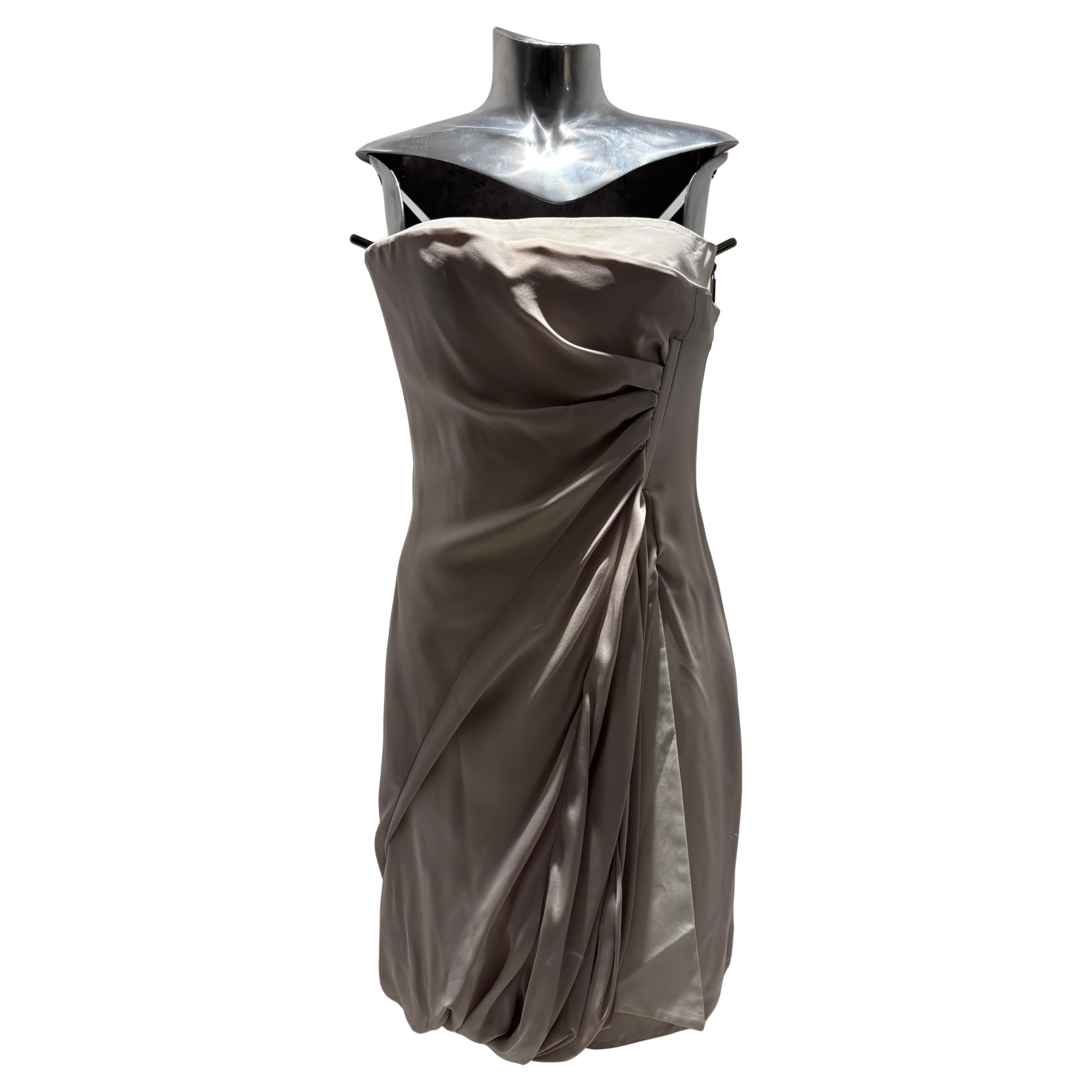 Celine by Ivana Omazic SS 2009 (Look 17) Strapless White & Lilac Mini Dress