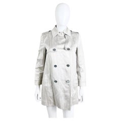 Manteau militaire double boutonnage argenté Celine by Michael Kors 2000