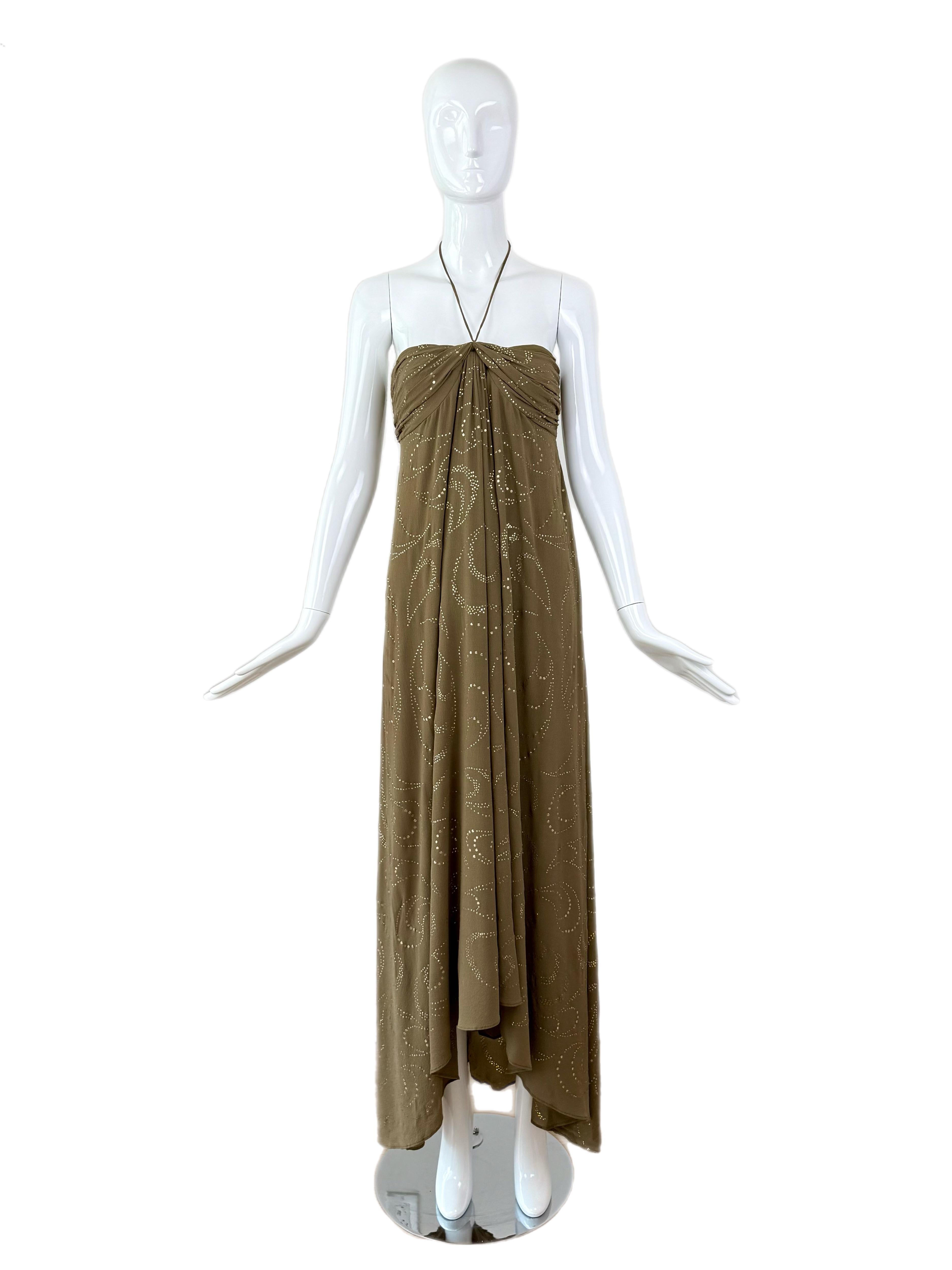 Women's CELINE by MICHAEL KORS 2003 Vintage Runway Silk Maxi Dress Gown For Sale