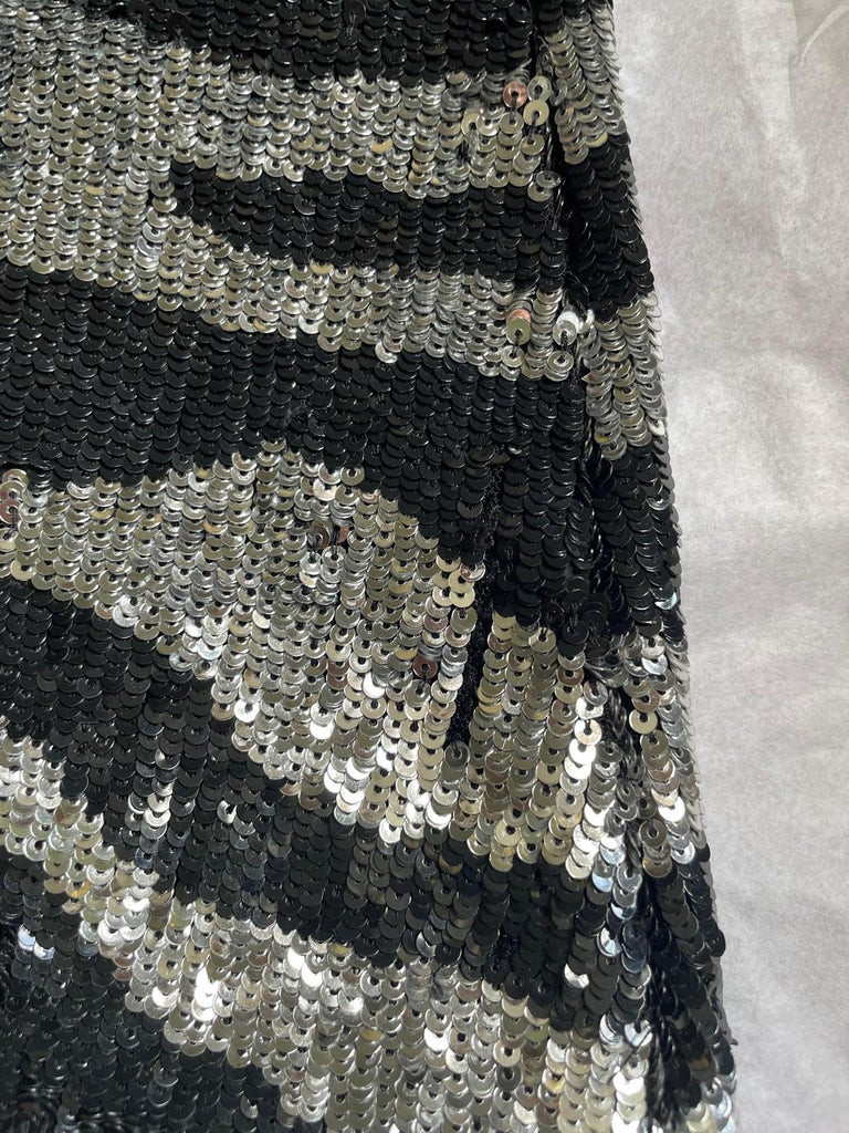 michael kors zebra sequin dress Celine By Michael Kors Runway Zebra Patterned Sequins and Lace Slip Dress,  FW2003 at 1stDibs
