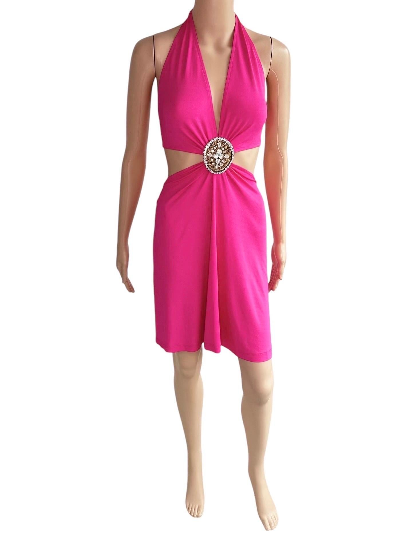 Celine by Michael Kors S/S 2004 Runway Embellished Cutout Halter Dress For Sale 5