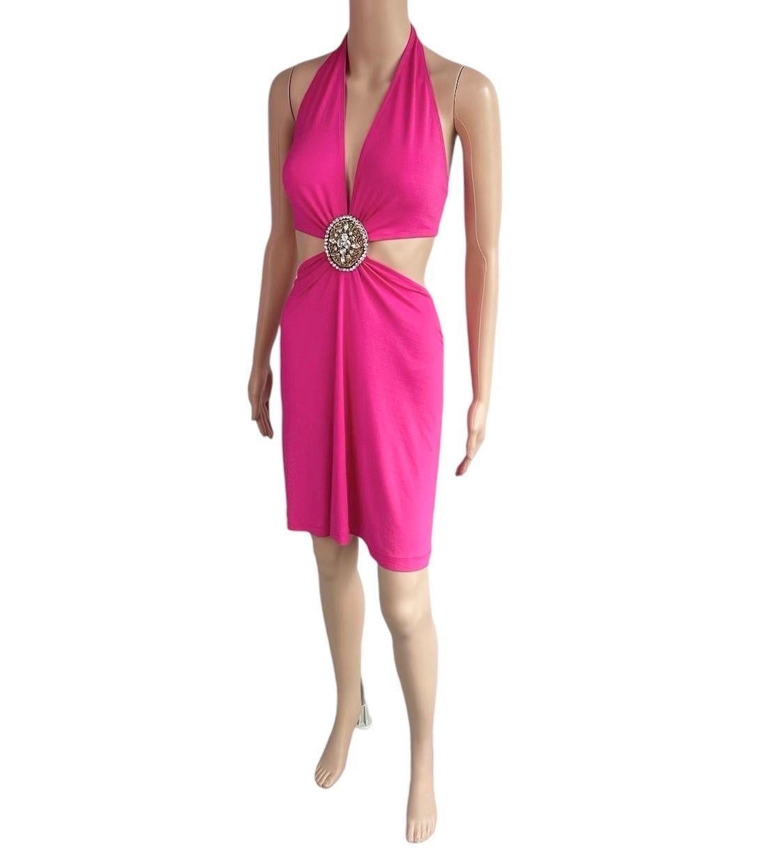 Celine by Michael Kors S/S 2004 Runway Embellished Cutout Halter Dress For Sale 7