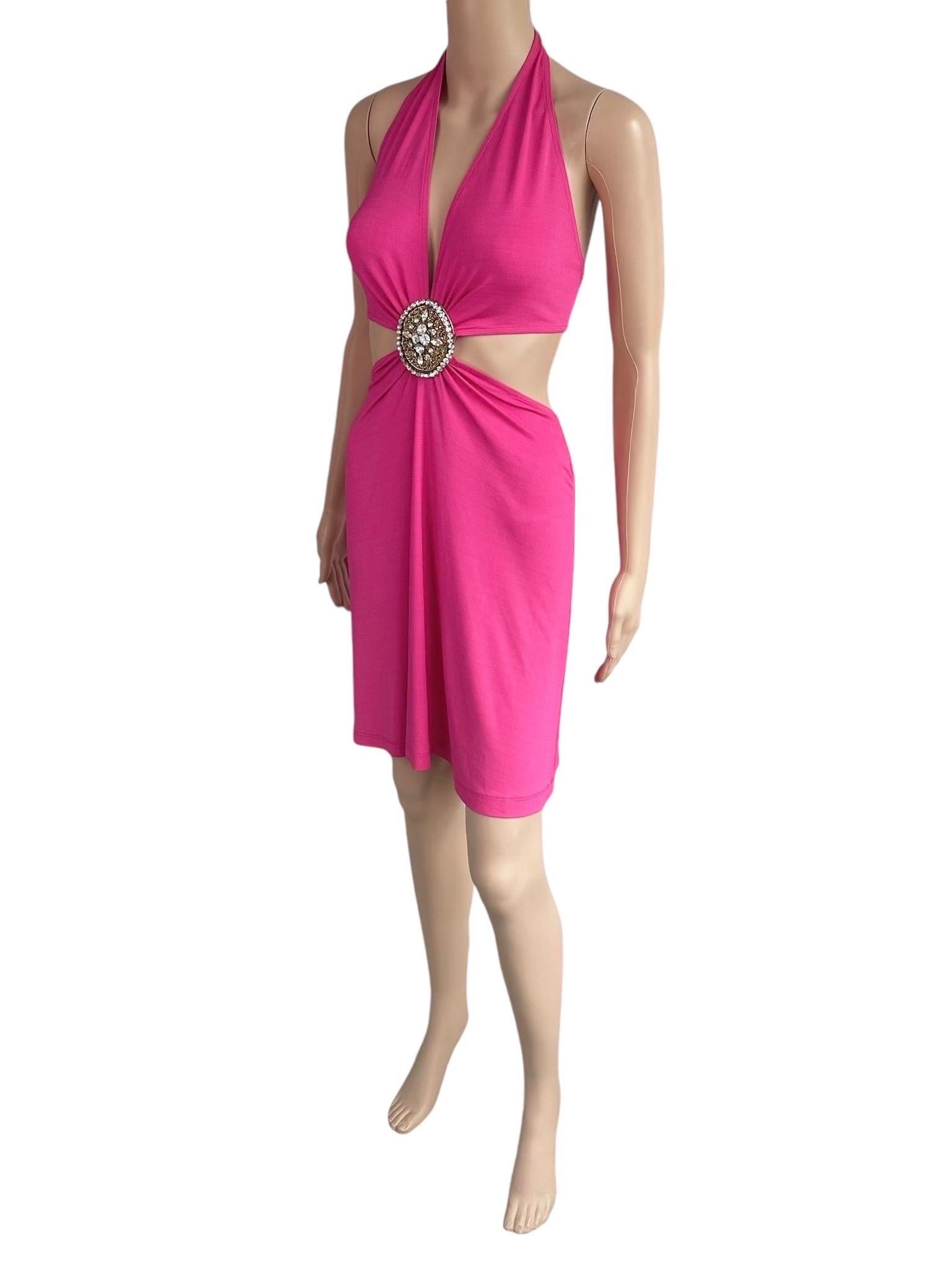 Celine by Michael Kors S/S 2004 Runway Embellished Cutout Halter Dress For Sale 9