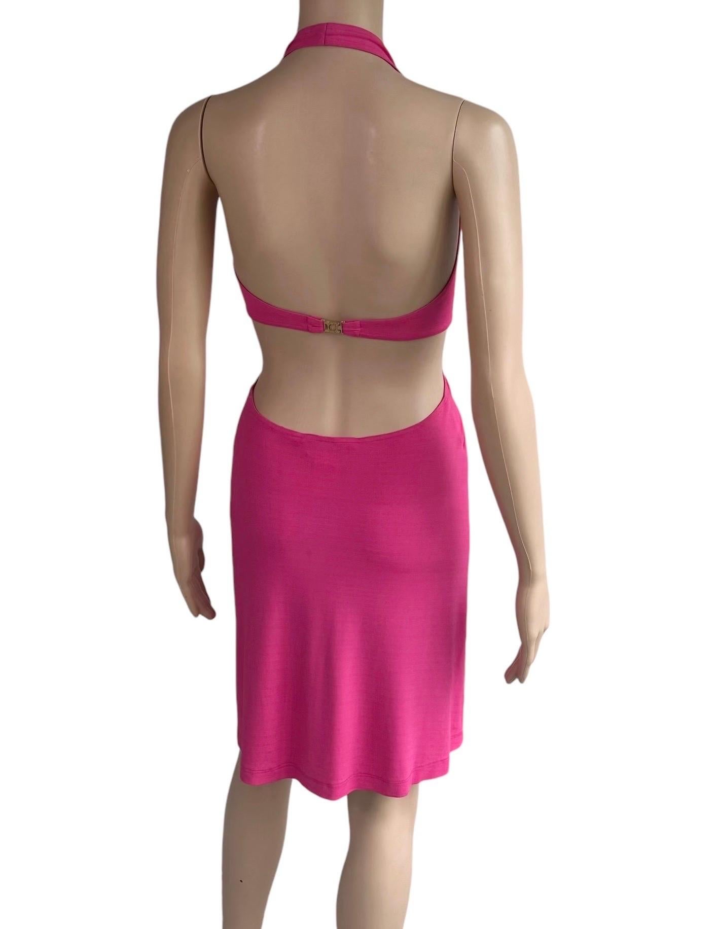 Women's Celine by Michael Kors S/S 2004 Runway Embellished Cutout Halter Dress For Sale