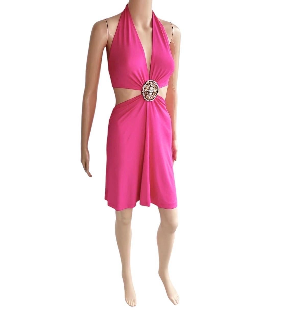 Celine by Michael Kors S/S 2004 Runway Embellished Cutout Halter Dress For Sale 4