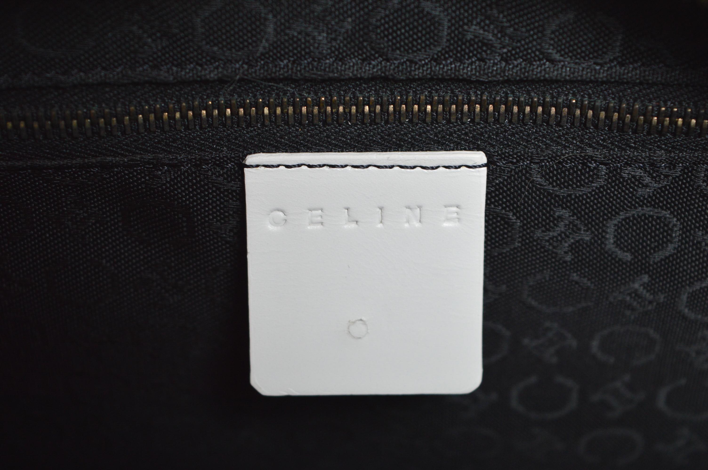 CÉLINE by Michael Kors Triomphe Bolso / cartera de asa grande de piel blanca en venta 10
